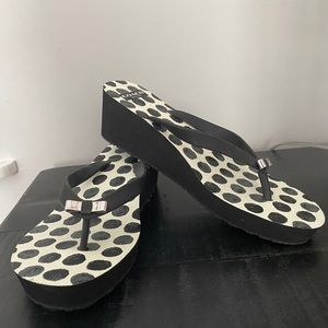 Coach wedge flip flops